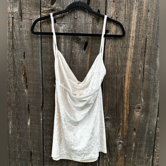 NWOT Intimately Free People All Night Velvet Tunic Tank Top Camisole Champagne - Picture 10 of 11